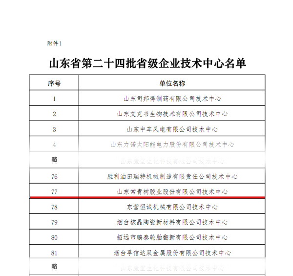 熱烈祝賀我司技術(shù)中心入選“山東省第二十四批省級(jí)企業(yè)技術(shù)中心”